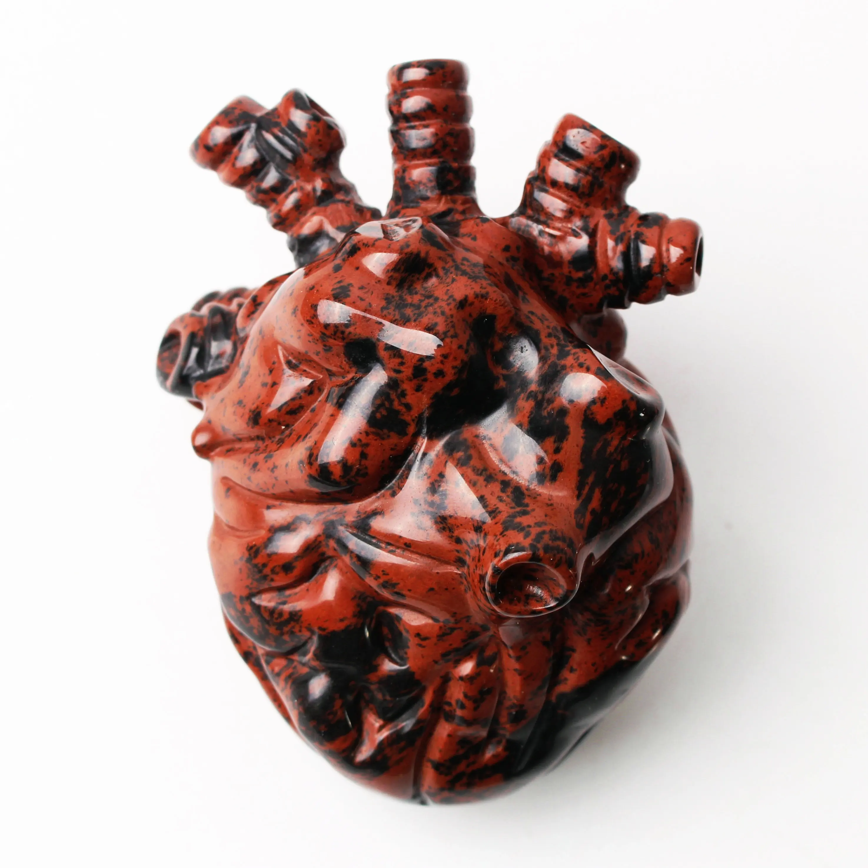 1PC Natural Mahogany Obsidian Heart Adult Model Polished Sculptural | Дом и сад