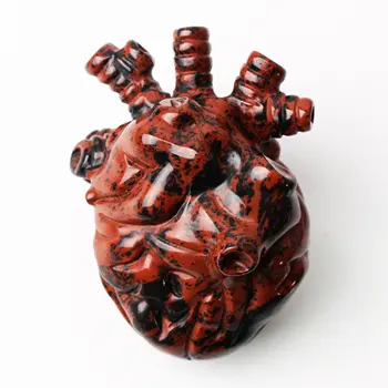 

1PC Natural Mahogany Obsidian Heart Adult Heart Model Polished Sculptural