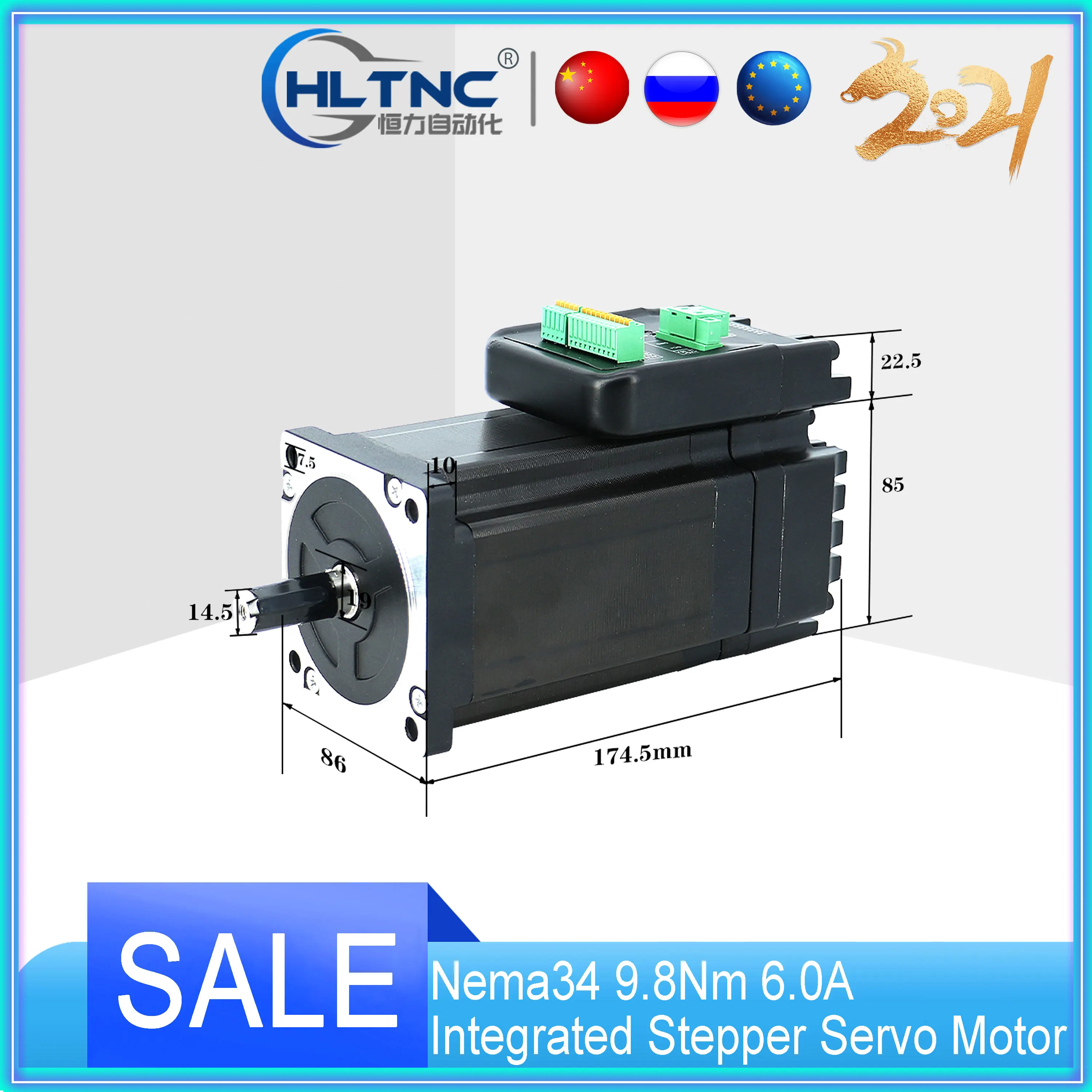 US $127.40 JMC Nema34 98Nm 60A Integrated Stepper Servo Motor With Driver Closed Loop Stepper Motor 2480v Hybrid Servo Stepper