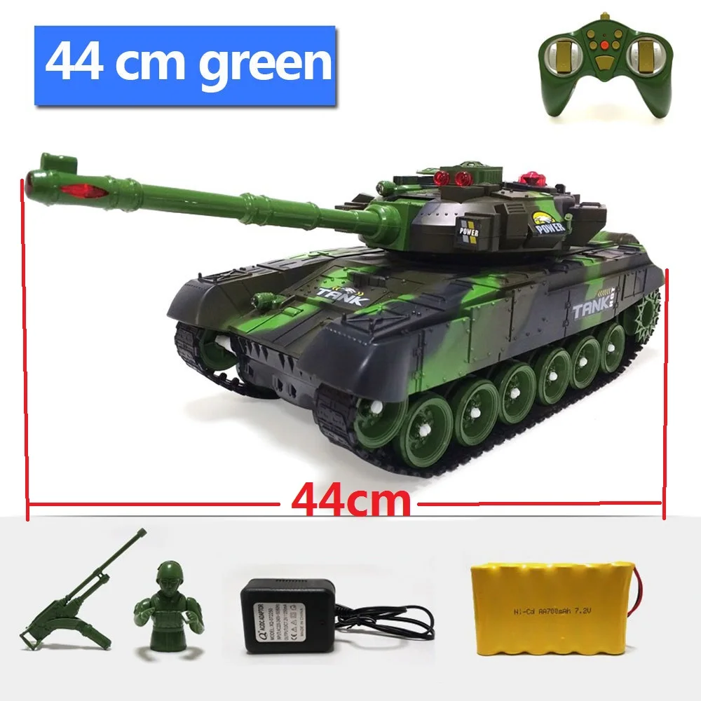 44CM Super RC tank charger battle launch cross-country tracked remote control vehicle Hobby boy toys for kids children XMAS