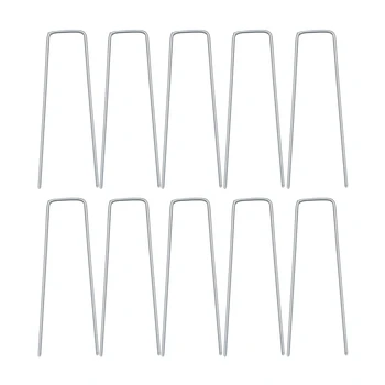 

10 Pcs Multifunction U-Shaped Garden Ground Nails Set Pile Nail Turf Fixing Nail Is Used to Fix Weeds, Net, Floor Cloth