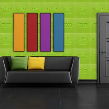 

3D DIY Wall Stickers Wallpaper Waterproof PE Foam Anti-crash Self-adhesive Wall Sticker DIY Background 30x30cm