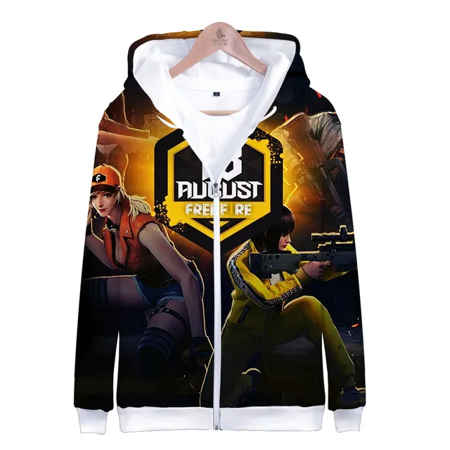 Jogo Free Fire Garena 3D Hoodie para meninos e meninas, moletom  extragrande, Gun Camouflage, Exército Japonês