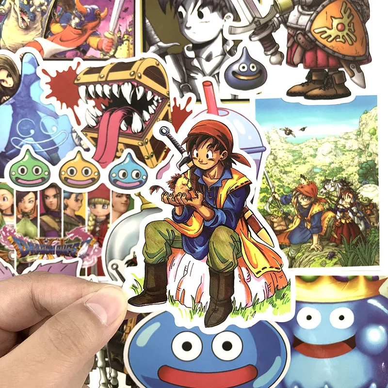 16 шт./упак. из мультфильма Dragon Quest Игры Doodle Стикеры Для рисунки для украшения записной книжки велосипеда электроскутер телефон мультфильм Стикеры s