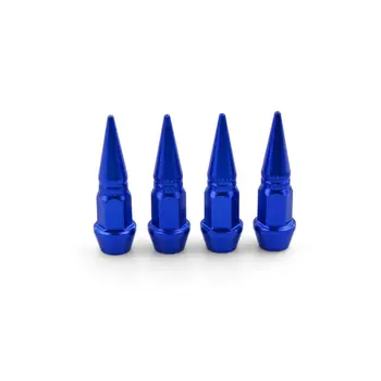 

4pcs Valve Stem Cap Set.Car Bike Dustproof Spike Shape Exterior Aluminum