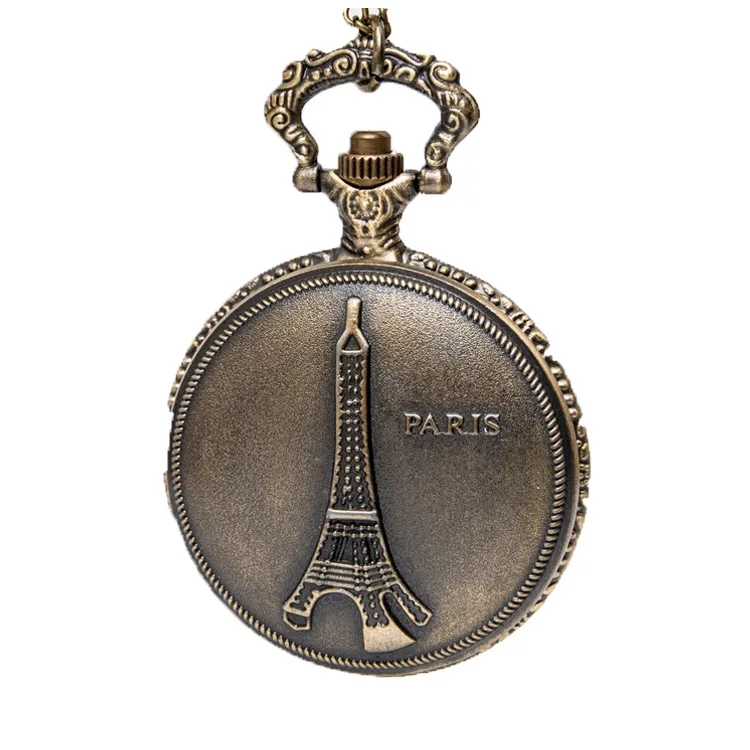 

Necklace Table Vintage Pocket Watch France Eiffel Tower Large Pocket Watch Pocket Watch6004