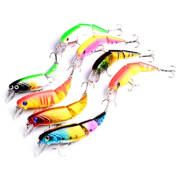 

8Pcs 11.5cm 15g Wobble Fishing Lures Multi Section Bend High Simulation Iscas Artificiais Bass Pike Bait Fishing Tackle