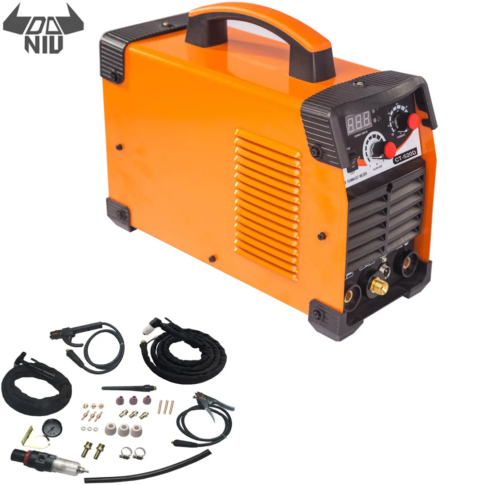 DANIU CT520D 3 в 1 сварочный аппарат для дуговой сварки плазменная режущая палочка
