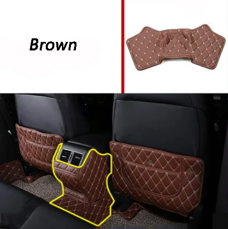 Заднее сиденье автомобиля анти-удар Pad задние сиденья Крышка подлокотник защитный коврик для Honda Accord 10th автомобильные аксессуары - Название цвета: 1Pcs Brown