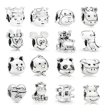 

Cute Various Animals Beads fit Pandora Original Charm Bracelet DIY Jewelry Women Bracelets Accessories Gift