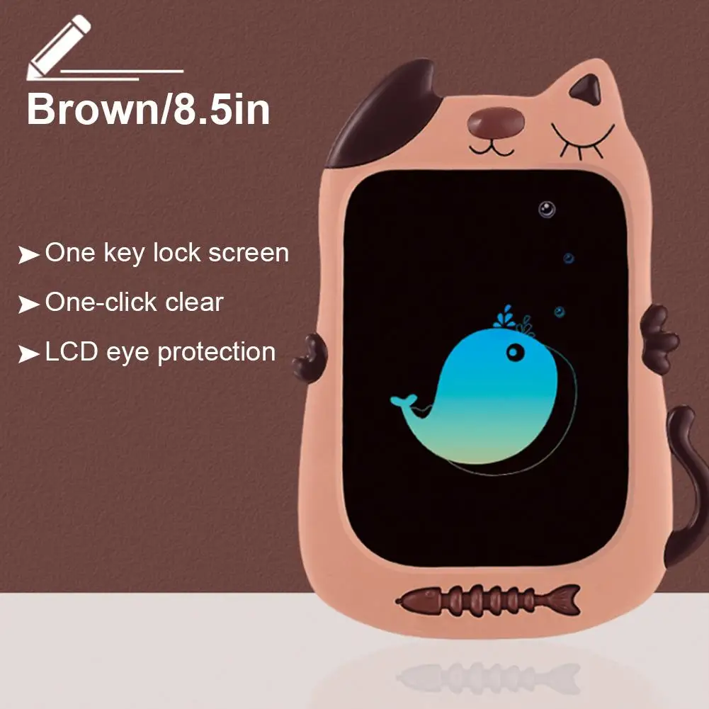 Light coffee 8,5 дюймовый планшет lcd рисование каракули доска для письма и обучения доска для детей - Цвет: Light coffee
