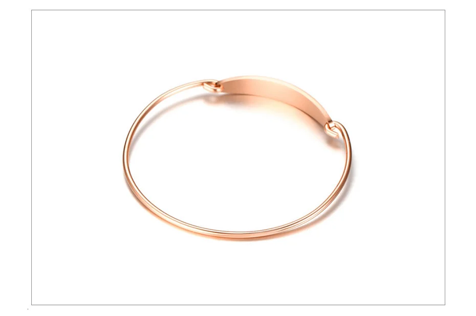 Vnox, Элегантный женский браслет, 585, розовое золото, нержавеющая сталь, для девушек, Браслет-манжета, женские Украшения для вечеринки