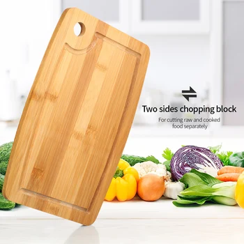 

New Natural Bamboo Chopping Block Pizza Plate Cutting Board Kitchen Chopping Board for Bread Fruits Vegetables Cooking Holder