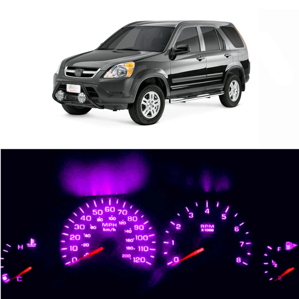 Medidor de Luz de Led Kit de Medição Tacômetro de 12v Brilhante para Painel de Instrumentos para 1996-2006 Wljh Conjunto Velocímetro Super Honda Crv Cr-v 10 Lâmpada de sinal