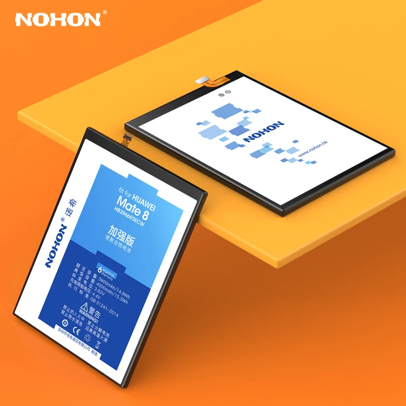 NOHON для Huawei Mate 8 9 Pro 10 Honor 7 Lite ReBattery HB396693ECW HB396689ECW НУА Вэй слава 6 Plus 7X HB417094EBC мобильный