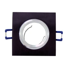 Черный квадратный Встраиваемый светодиодный потолочный светильник регулируемая рама для MR16 GU10 точечная лампа держатель