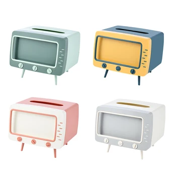 

Mini Radio Shape Stand Tissue Holder Storage Box Container Home Office Restaurant Desktop Decor Multifunctional Napkin Holder