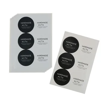 

60pcs/set Party Favor Gift Bag Candy Box Decor Black White Thank You Baking Seal Sticker For Handmade Product