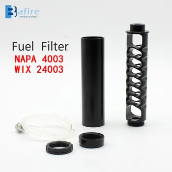 

BAFIRE Black Grey Alloy Spiral 1/2"-28 & 5/8"-24 Single Core Auto Fuel Filter For NAPA 4003 WIX 24003 Auto Used Fuel Filter