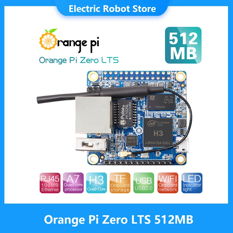 

Orange Pi Zero LTS 512MB H3 Quad-Core,Open-Source Single Board Computer, Run Android 4.4, Ubuntu, Debian Image