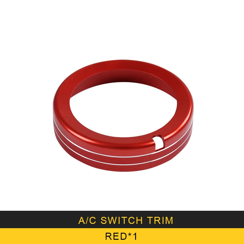 AC switch trim-redX1 GELINSI для Nissan Patrol Y62 Авто Стайлинг медиа ручка круг кольцо хромированная крышка отделка рамка аксессуары для интерьера - Название цвета: AC switch trim-redX1