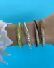 2021 Summer Hot Selling Jewelry Gold Color 7 Colorful Neon Enamel Colorful 5A Cubic Zirconia CZ Bangle Bracelet 3