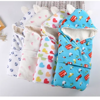 

Newborn swaddle wrap Baby Sleeping Bag Envelope Wrap Swaddle Soft 0-6 Months Sleeping Bag Hooded Blanket YZC026