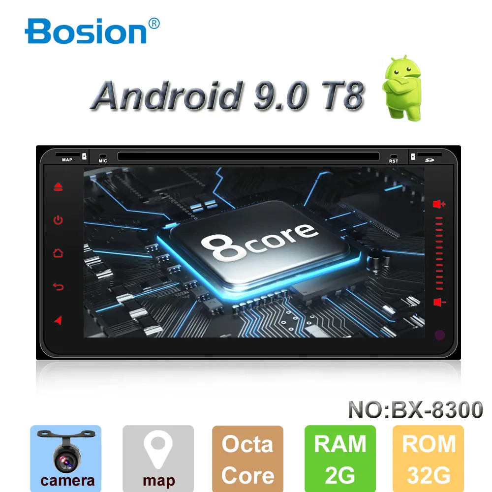 Bosion 2 din Android 9 0 Автомобильный DVD плеер для Toyota Hilux Vios Old Camry Rav4 Prado Wifi рулевое колесо