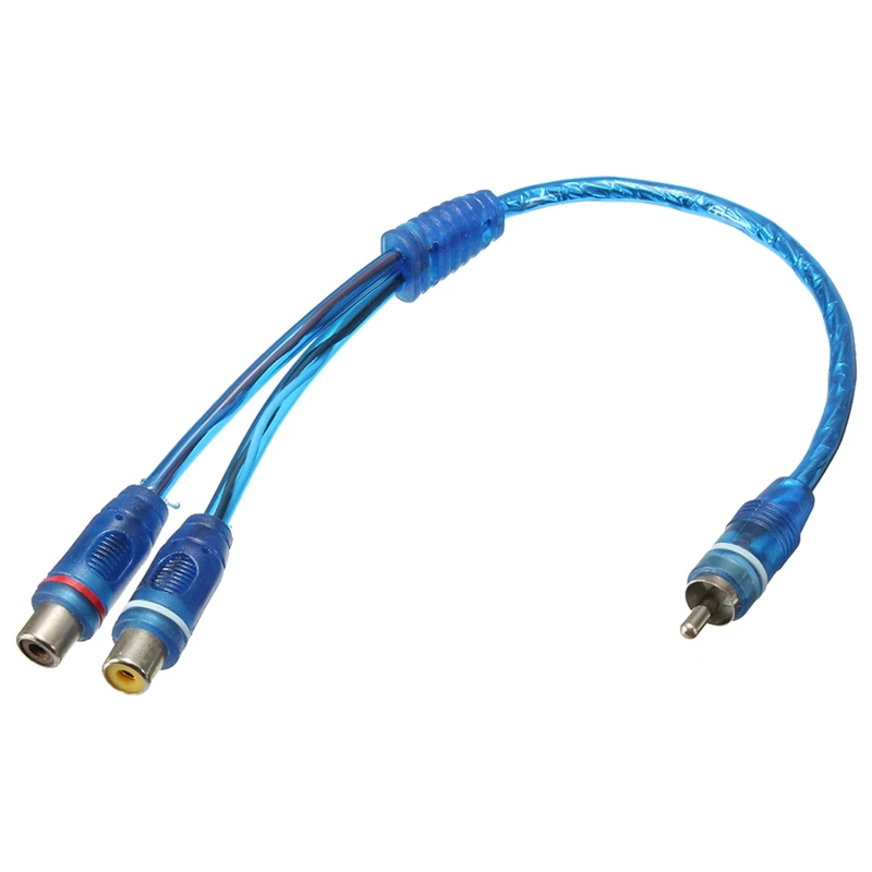 2x RCA Phono Y Splitter Ведущий кабель-адаптер 1 штекер 2 женский автомобильный разъем 30 см
