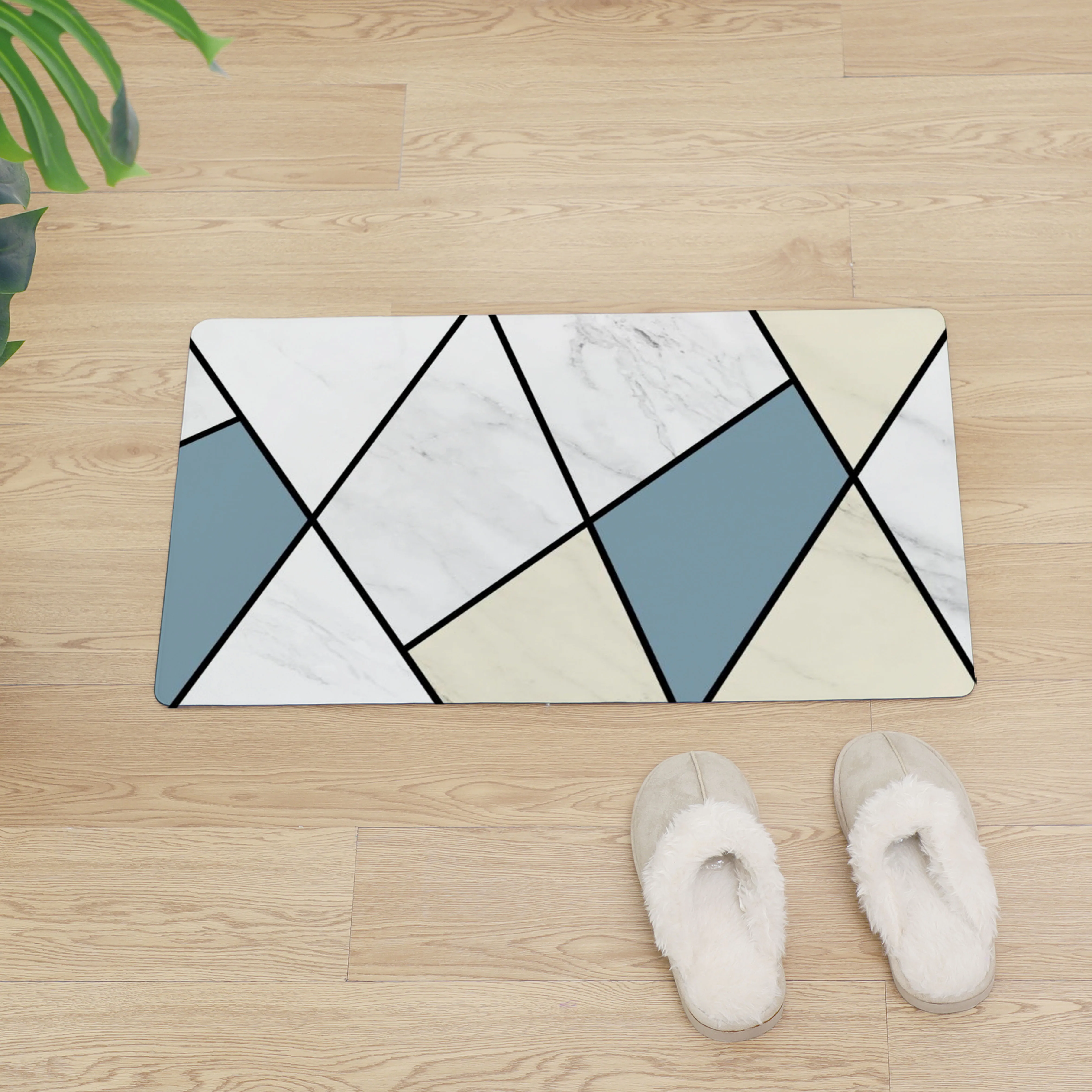 Marble Pattern Entrance Doormat Kitchen Mat For Floor Door Mats Non-slip Home Mat PVC Soft Skin Rugs Waterproof Welcome Carpet