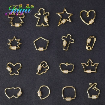 

Juya 2pcs/lot DIY Carabiner Lock Clasps Supplies Decorative Screw Clasps Accessories For Pendant Punk Jewelry Making Components
