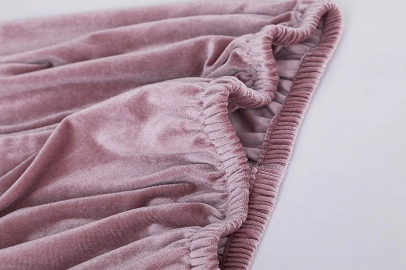 Осень зима стиль бархатистая Пижама женская сексуальная Холтер Ночная рубашка из четырех частей костюм для отдыха интимное женское белье для домашней носки