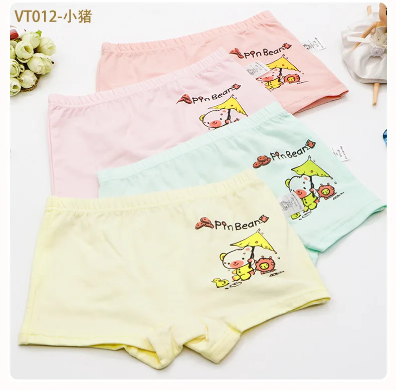 Girls Underwear Pure Cotton Shorts Female Baby Baby Girl Triangle Pants Pantyhose Pants Four-corner Pants Pants