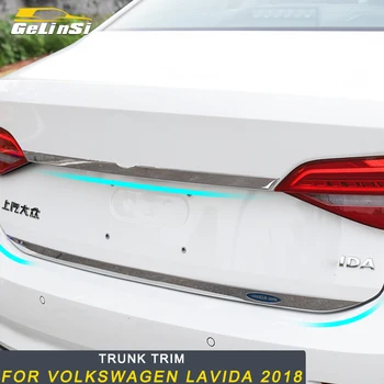 

CarManGo for VW Volkswagen Lavida 2018 2019 Car Rear Door Trunk Decoration Chrome Cover Trim Frame Sticker Exterior Accessories