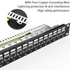 24 Ports 1U Patch Panel FTP LAN With CAT7 CAT6A CAT6 RJ45 Shielded Keystone Jack 19