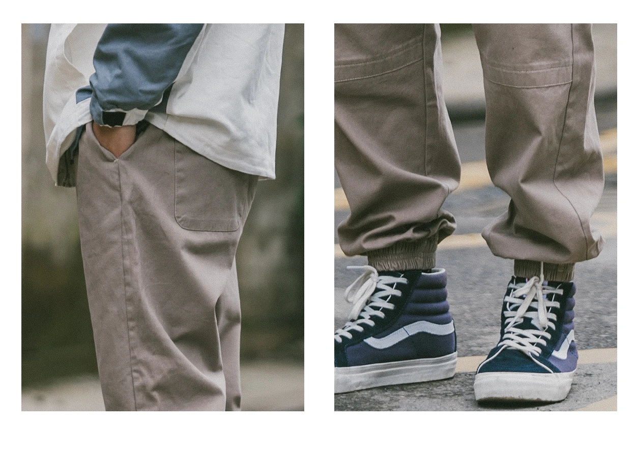 Japanese Retro Trousers Versatile Casual Pants Fashion Solid Color Ropa De Hombre Loose Harem Pants Men's Clothing