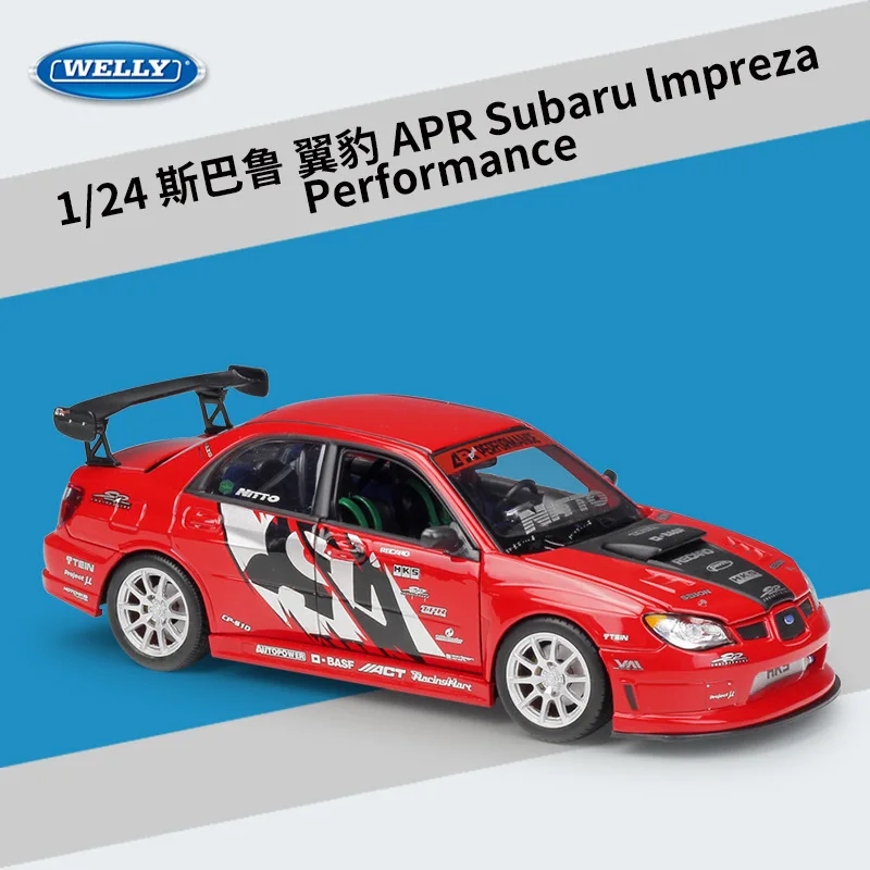 Модель автомобиля Welly 1:24 Subaru lmpreza металлическая игрушечная машинка из сплава