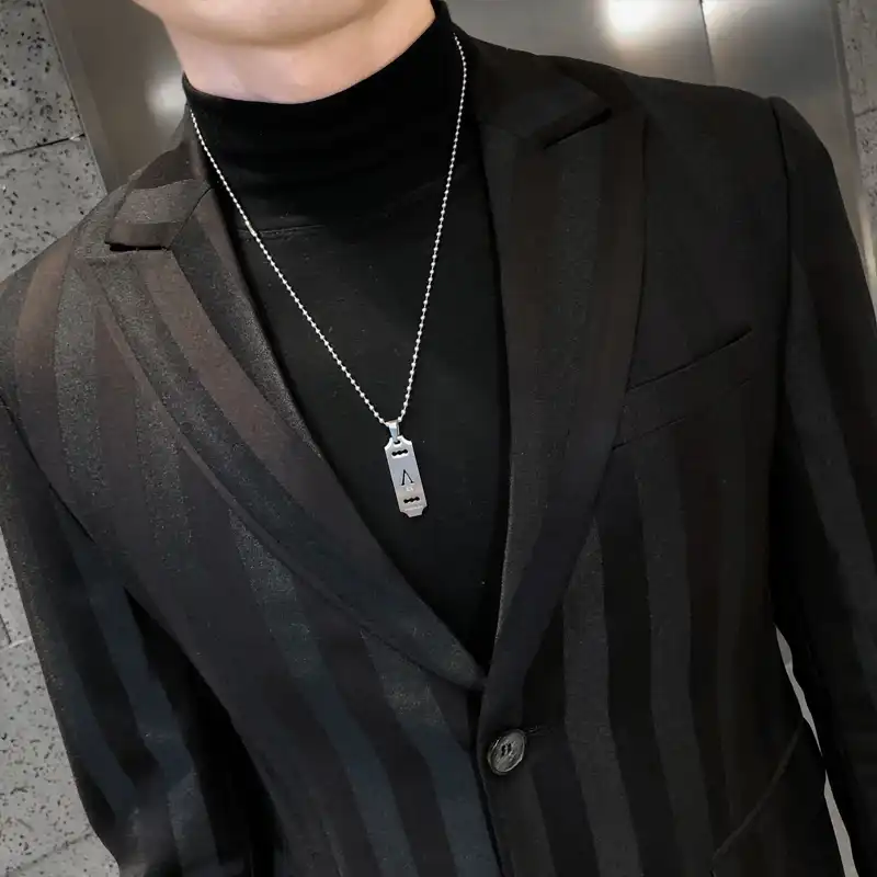 mens striped blazer vintage