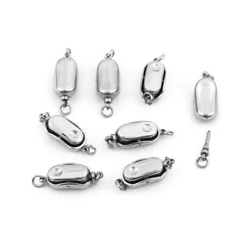 

Fostfo 2pcs/lot Stainless Steel Pea Buckle Jewelry Accessories DIY Handmade Findings Necklace Bracelet Connection buckle