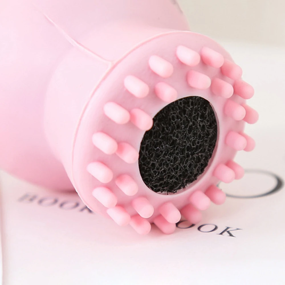 Soft Silicon Face Brush Facial Brush Soft Facial Scrubber Pore Cleaning Brush Baby Shower Sponge& Brush