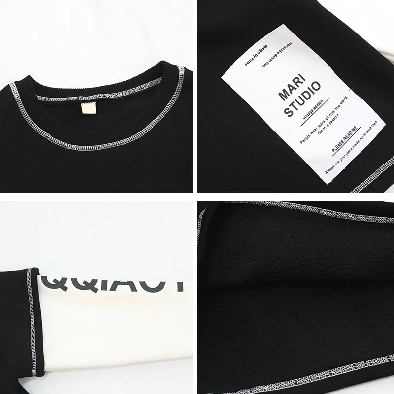 Толстый свитер для девочек; Осень-зима г.; Свободный Повседневный пуловер с имитацией двух предметов для девочек; свитер