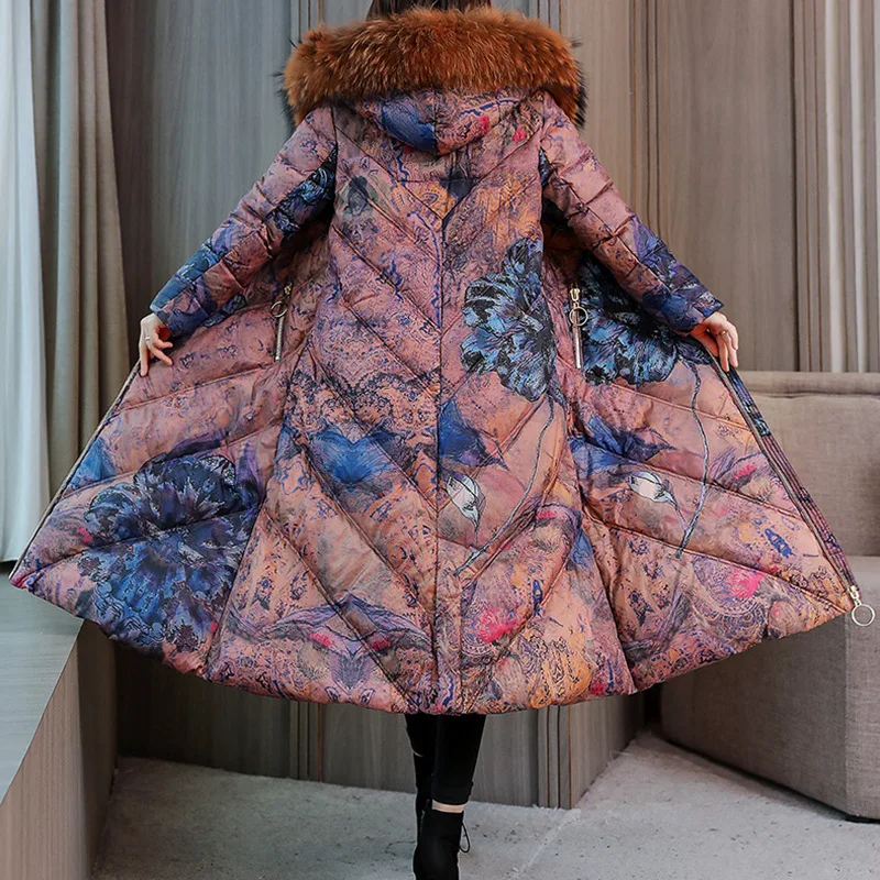 

Cotton-padded Clothes Women's Mid-length 2018 Winter New Style Loose-Fit Slimming down Jacket Cotton-padded Clothes over-the-Kne