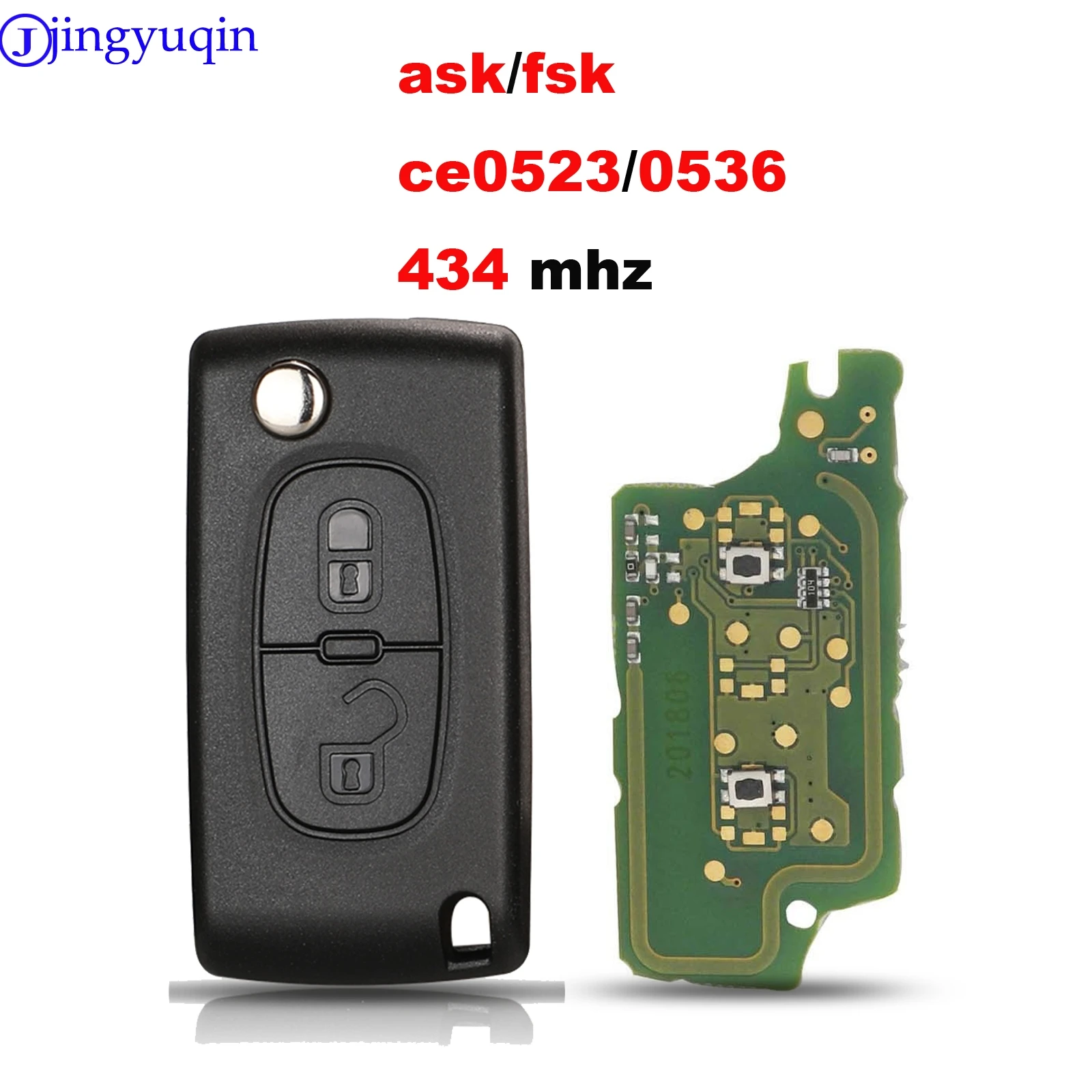 Jingyuqin 434 МГц ASK FSK для Peugeot 107 207 307 308 407 607 Citroen C2 C3 C4 C5 C6 C8 Xsara Picasso CE0523 Ce0536 VA2/HCA|Ключ от