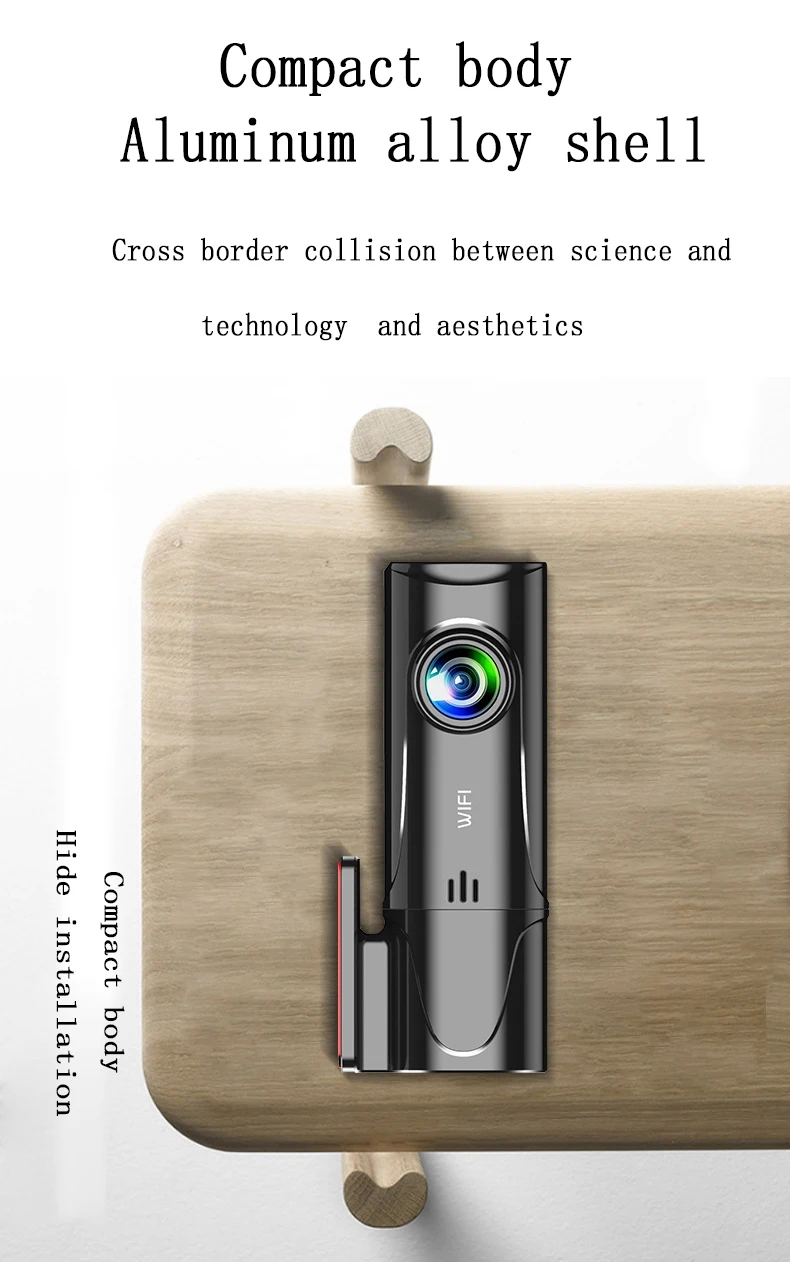 Car WiFi recorder voice controlled 24-hour parking monitoring mobile phone interconnection 1080p HD night vision hidden 2K video