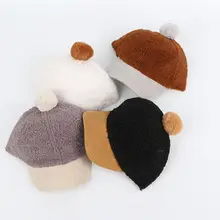 Новая детская шапка для мальчиков и девочек на осень и зиму, теплая детская бейсбольная Кепка из искусственного кашемира, 95AB