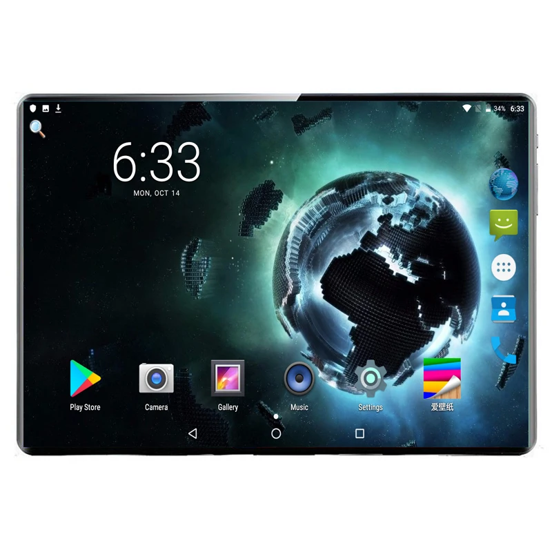  10.1 inches Tablet PC Android 9.0 3G 4G Dual SIM Phone Call Octa -Core 6GB Ram 128GB Rom Built-in G