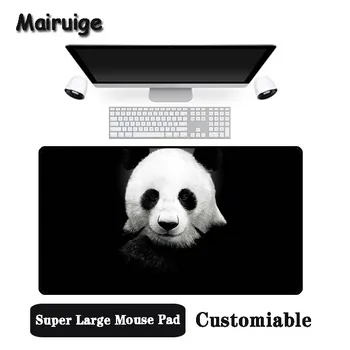 

Mairuige Big Promotion Large Size Multi-size Locked Mouse Pad PopularWhite and Black Panda Pattern PC Computer Notebook Desk Mat