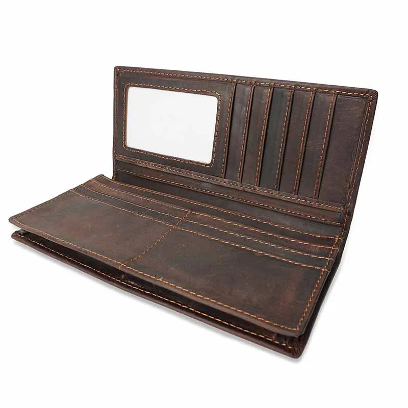 Neweekend, Ретро стиль, Crazy Horse, кожаный мужской длинный кошелек, первый слой, Воловья кожа, клатч, модный мужской однотонный кошелек для мужчин, YD-1002
