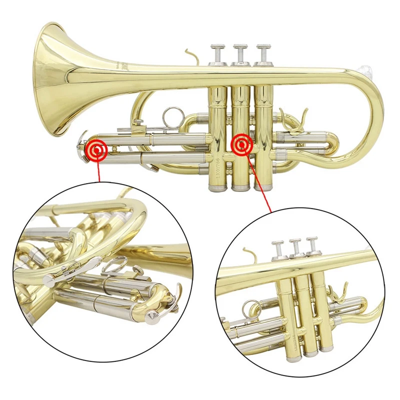 Slade Bb плоский cornet Профессиональный Bb плоский cornet латунный музыкальный инструмент для начинающих с переноской чехол перчатки, Чистящая салфетка брус