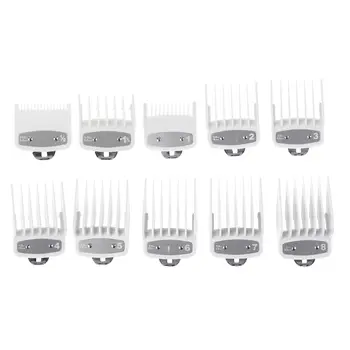 

8/10Pcs Barber Shop Styling Guide Comb Set Transparent Hair Clipper Limit Comb 1.5/3/4.5/6/10/13/16/19/22/25MM Sets